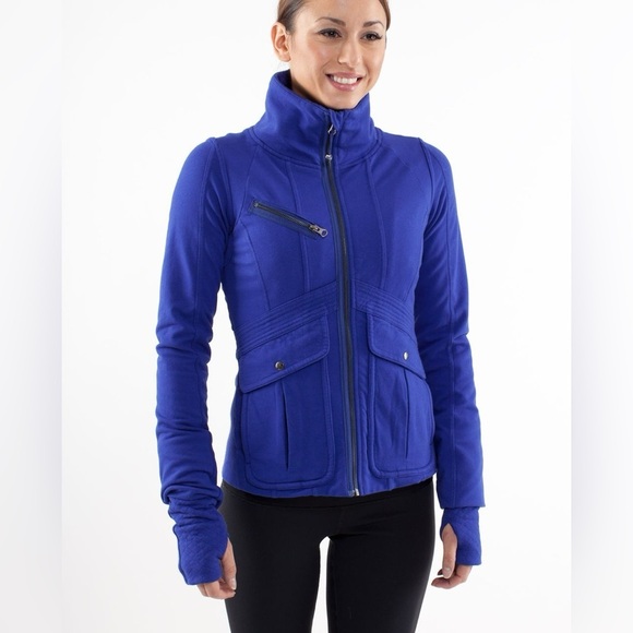 Lululemon It’s Happening Workout Running Jacket In Pigment Blue Size 4 Women’s - Picture 2 of 16